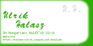 ulrik halasz business card